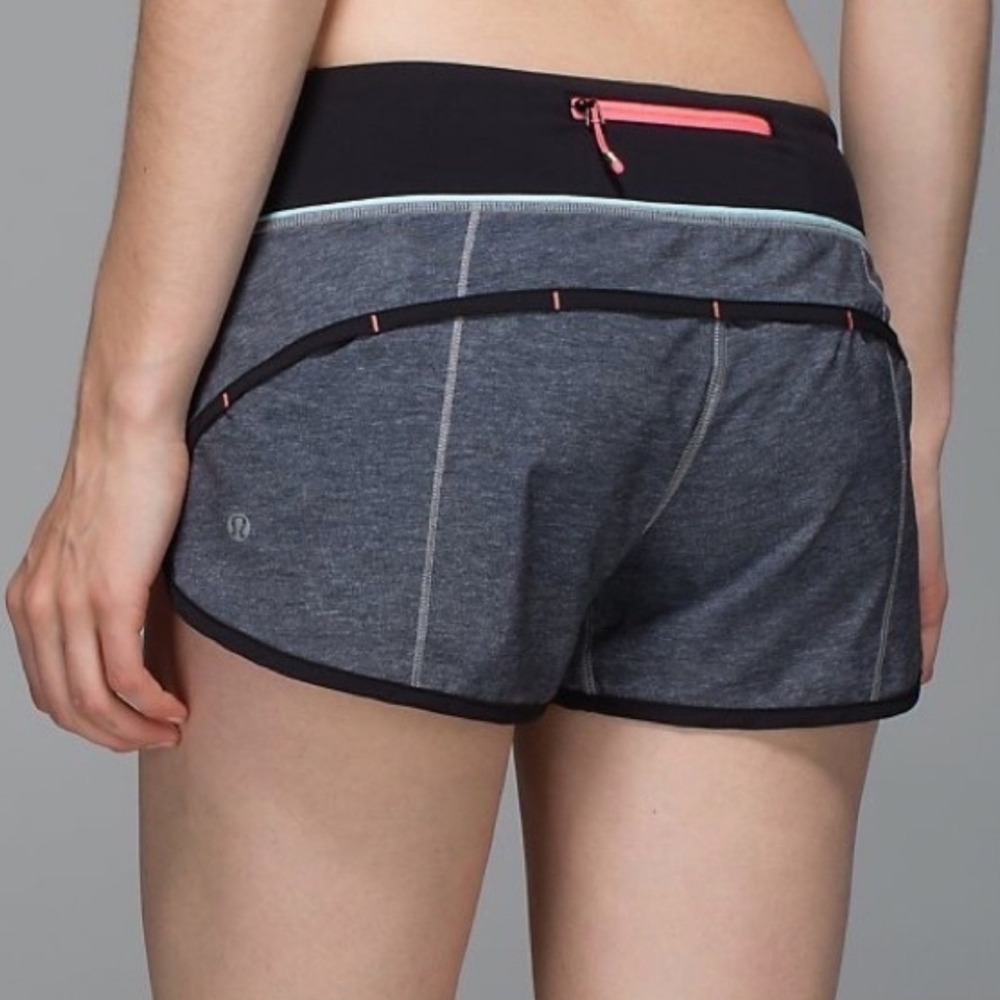 Lululemon Speed Up Shorts Womans Size 4 Running Stretch Grey Lined